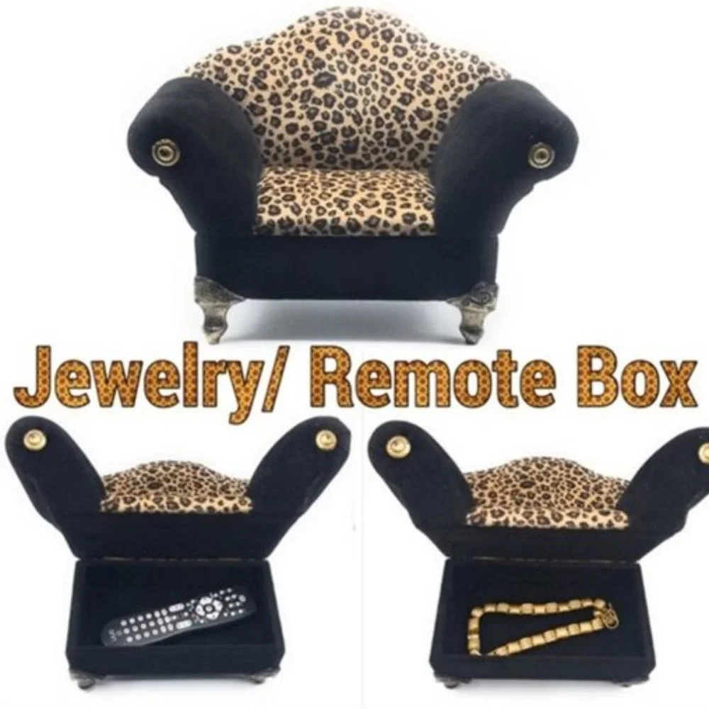 Leopard Animal Print Jewelry/Remote Box Holder